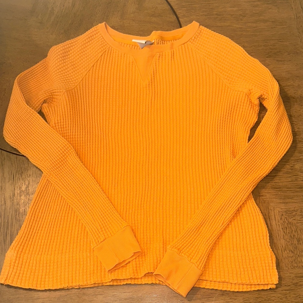 The North Face Orange Ribbed Top